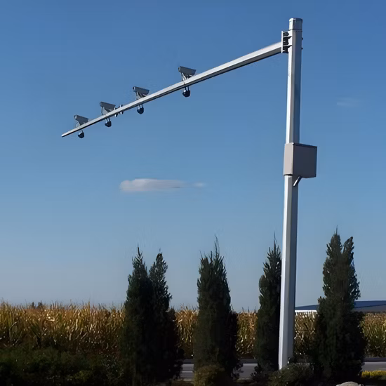 7 Meter 6 Meter 8 Meter Street Traffic Signal Road Camera Monitoring Pole