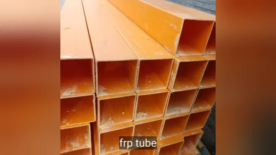 Tubo de FRP de 75mm*75mm Preço de tubos de fibra de vidro FRP Tubo redondo de FRP Perfis de FRP Tubo de pultrusão FRP