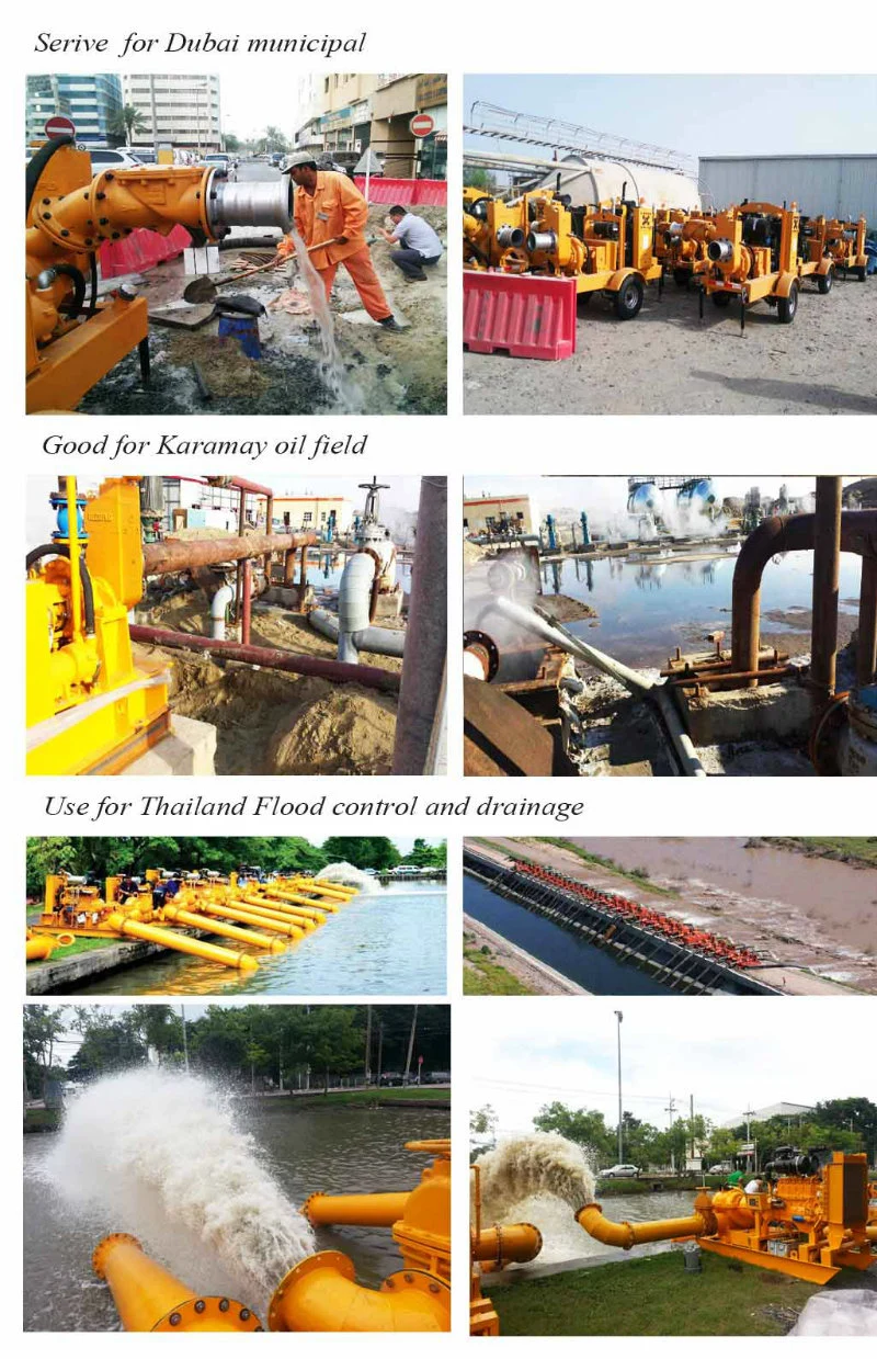 Water Pumps for Movable Emergency Flood Control Diesel Engine Self Priming Dewatering Industry Irrigation