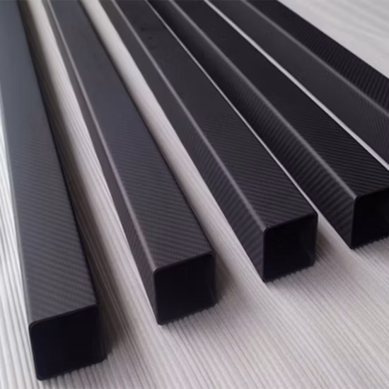 Venda imperdível haste/folha de fibra de carbono personalizada 3K tubo quadrado de fibra de carbono