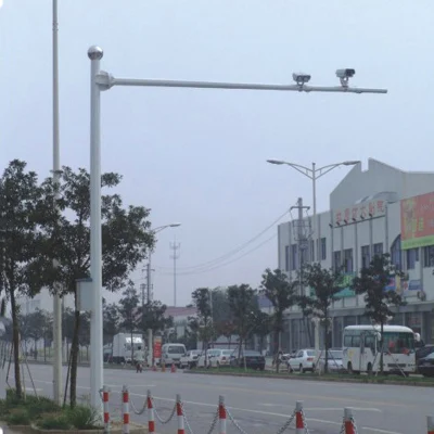 Postes de monitor de sinal de trânsito galvanizado por imersão a quente postes de monitor de câmera CCTV com câmera