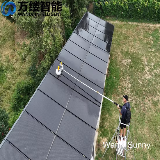 Máquina de limpeza de painel solar fotovoltaico escova rotativa solar